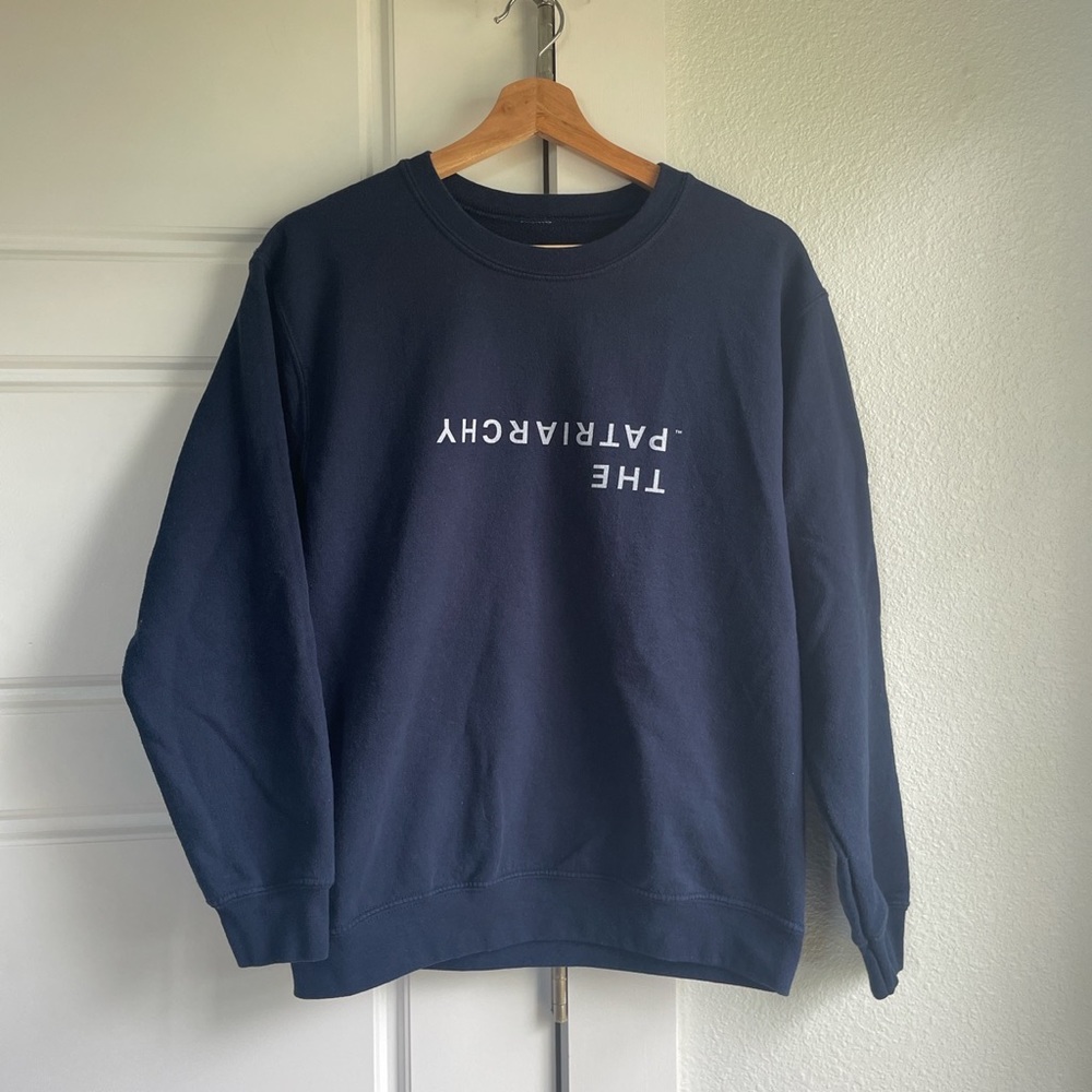 Upside down Patriarchy Navy Sweatshirt